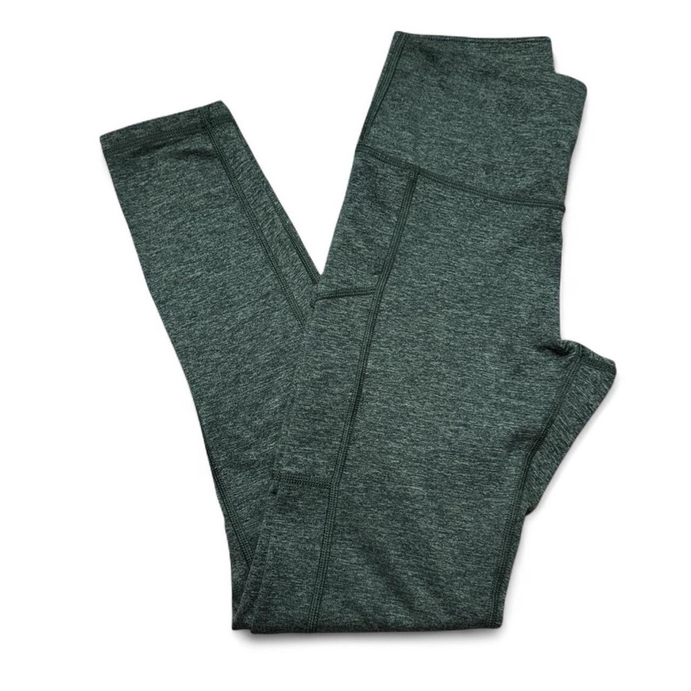 Aerie Women’s High-Waisted Heather Green Activewear Yoga Leggings - SMALL